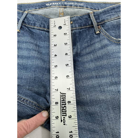 Womans Excellent Condition Old Navy Flare Cropped Blue Jeans 8P 0118/P-3 - Picture 6 of 8